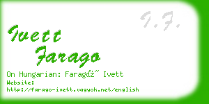 ivett farago business card